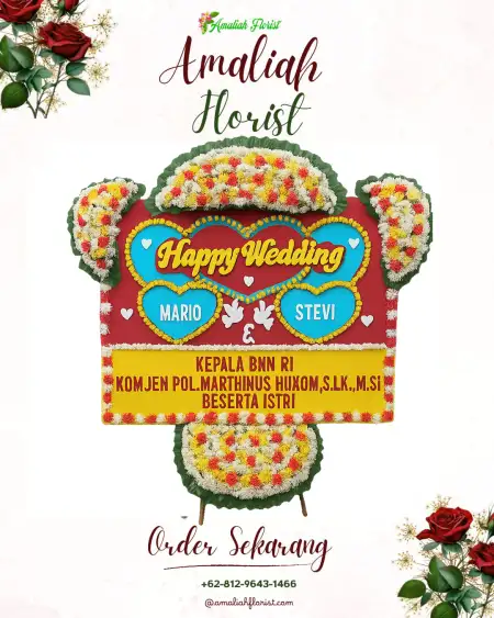 Papan Bunga Pernikahan Buay Madang Timur